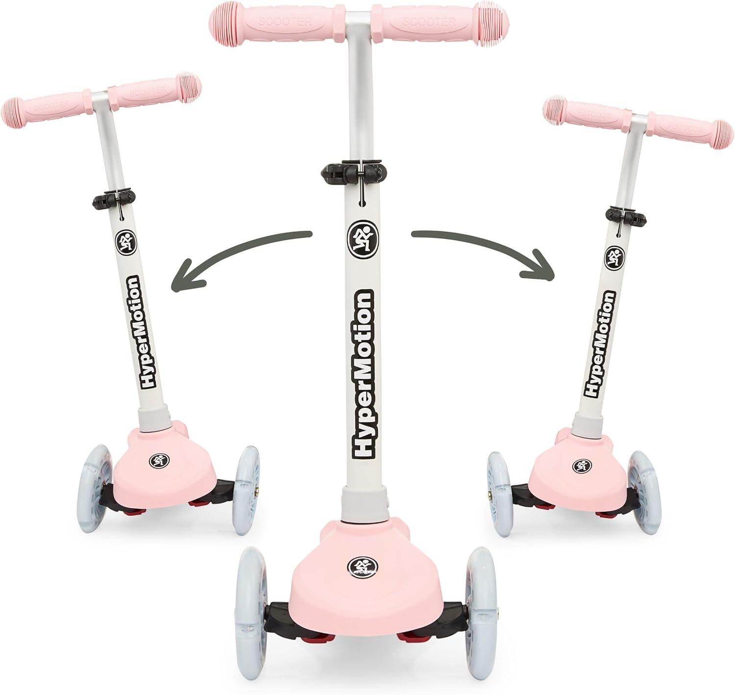 Trottinette d'équilibre enfant - fille - 3 roues led - rose 4/7