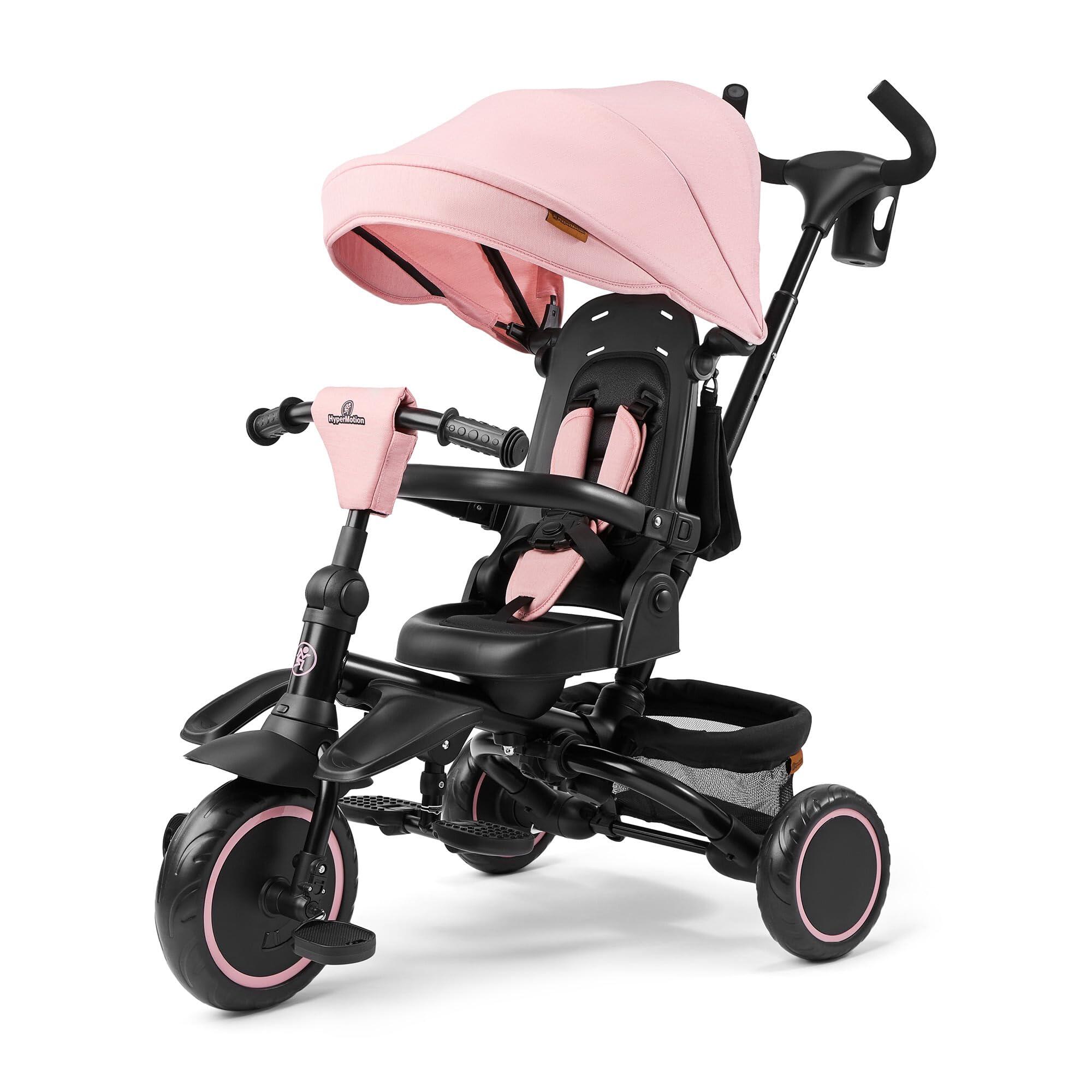 Tricycle évolutif unisexe - siège 360°, pliable - rose 6/9