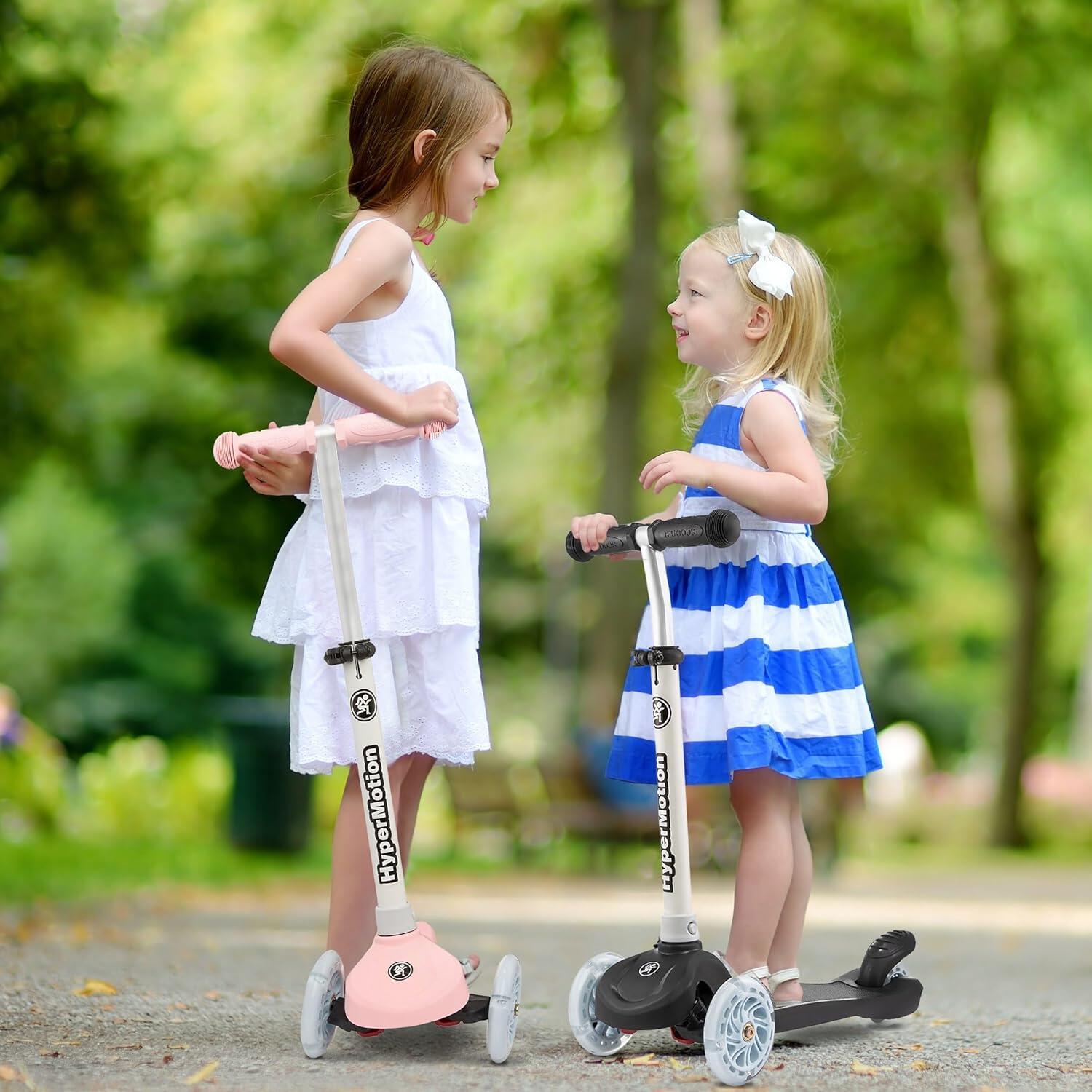 Trottinette d'équilibre enfant - fille - 3 roues led - rose 2/7