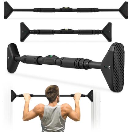 Barre traction - musculation - réglable 70-100 cm - noir