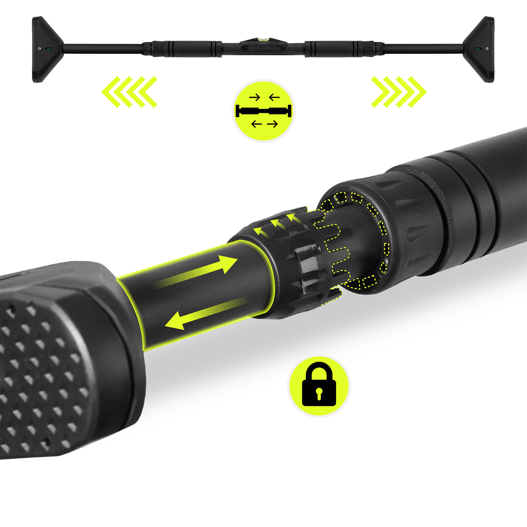 Trekstang - krachttraining - instelbaar 70-100 cm - zwart 7/7