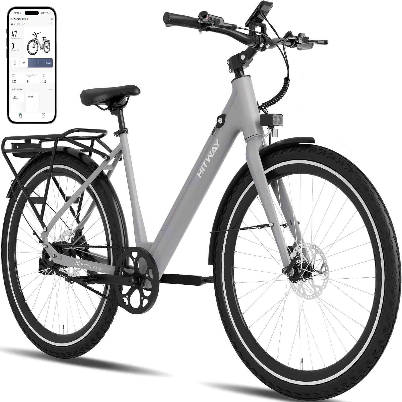 Bicicletă electrică de oraș cadru jos transmisie pe curea bk18pro