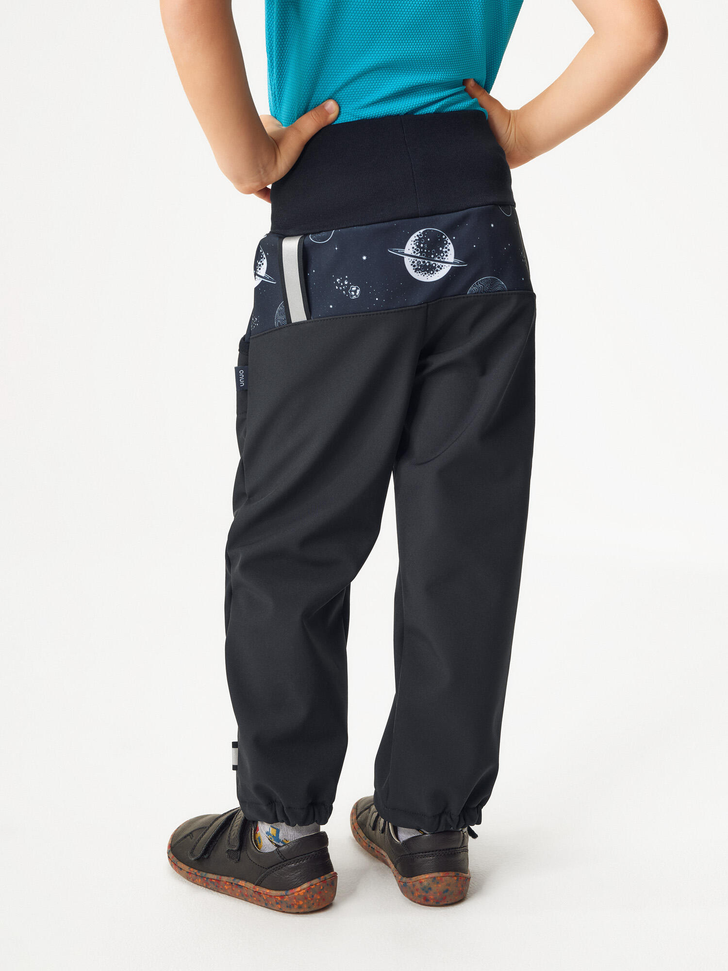 Softshell-Hose mit Fleece für Kinder Basic, Schwarz, Planeten 3/7