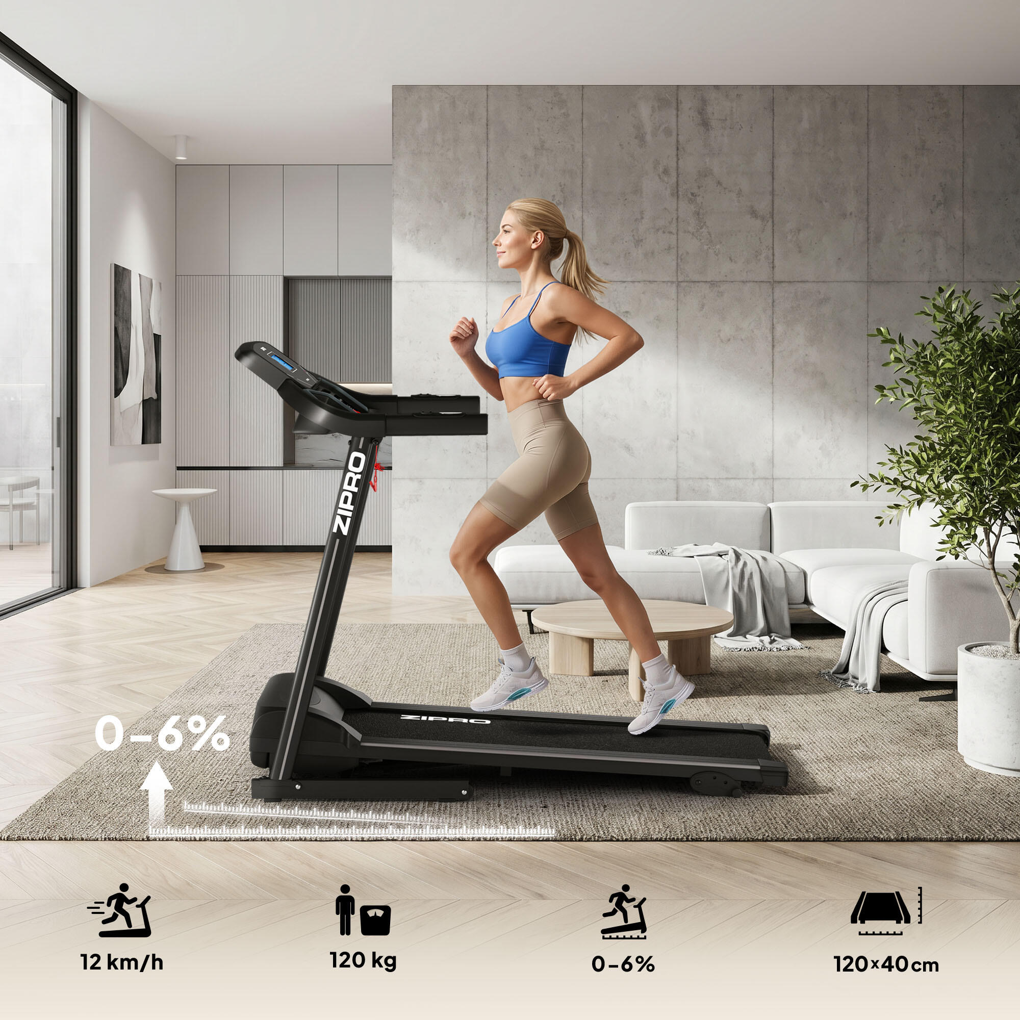 Passadeira eléctrica para correr  Zipro Colt 3/16