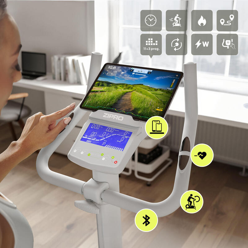 Bicicletă de Apartament electromagnetica Zipro Rave White Zwift Kinomap LCD