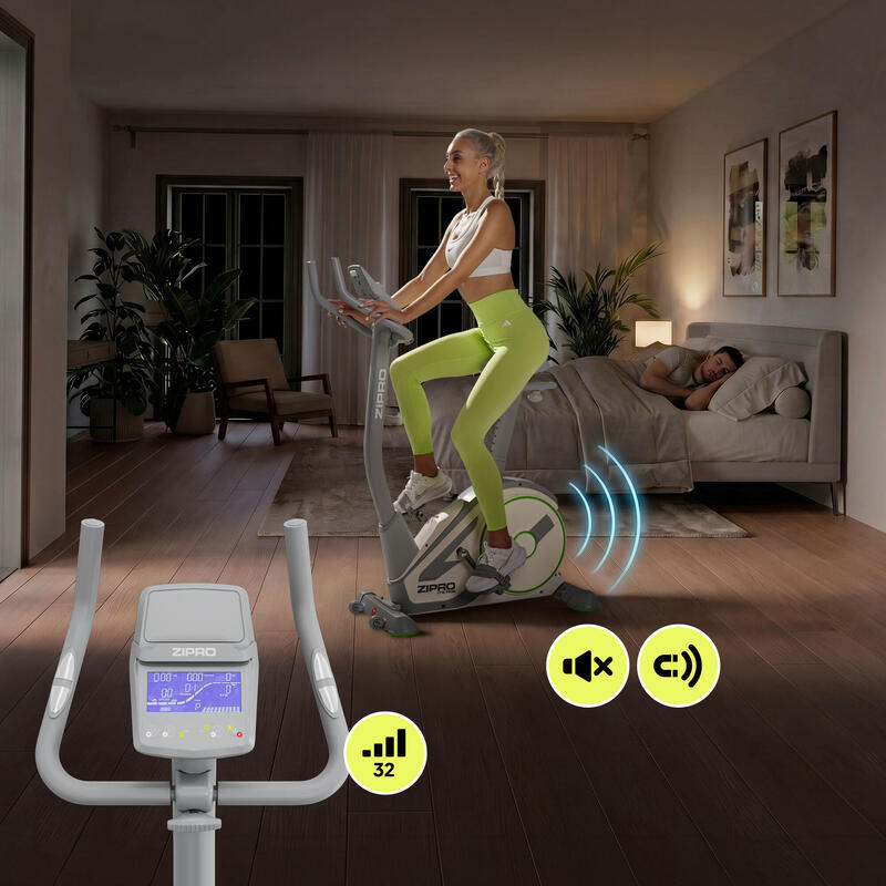 Bicicletă de Apartament electromagnetica Zipro Rave White Zwift Kinomap LCD