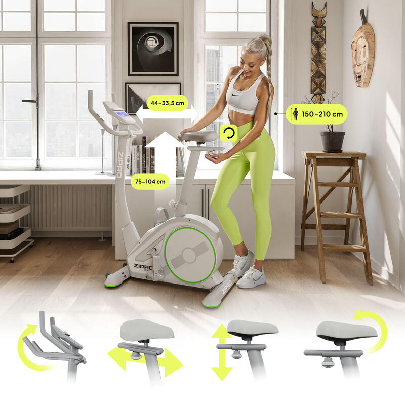 Bicicletă de Apartament electromagnetica Zipro Rave White Zwift Kinomap LCD