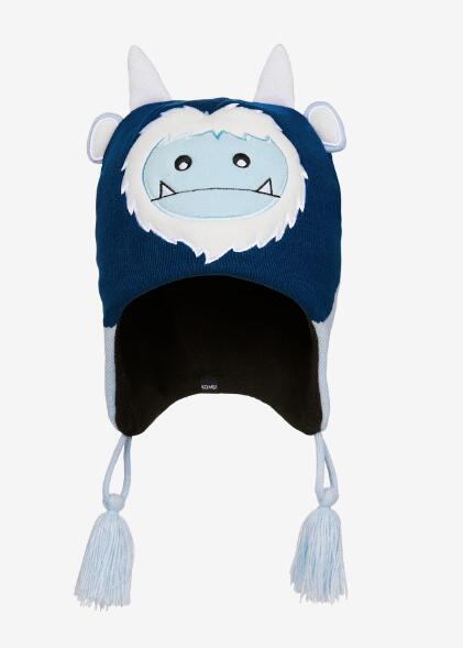 Bonnet enfant - Hiver - Imprimé, Doublé polaire - Bleu marine 3/3