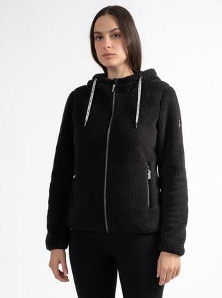 Polaire - montagne - femme - cintrée, microfibre - reckon - noir