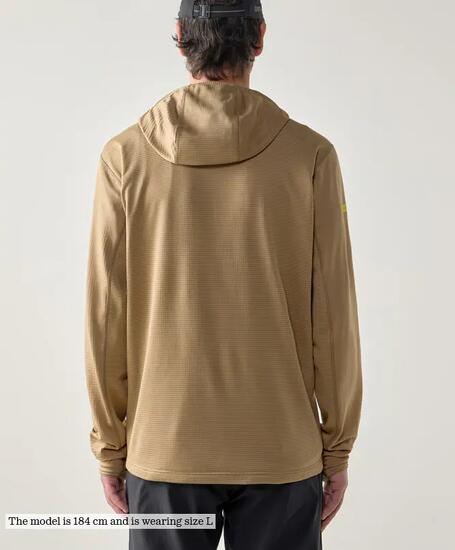 Polaire - montagne - hommes - légère capuche - l.i.m mid - taupe