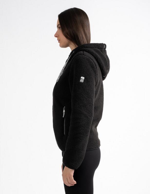 Polaire - Ski/montagne - Femme - Cintrée, Microfibre RECKON - Noir 4/5