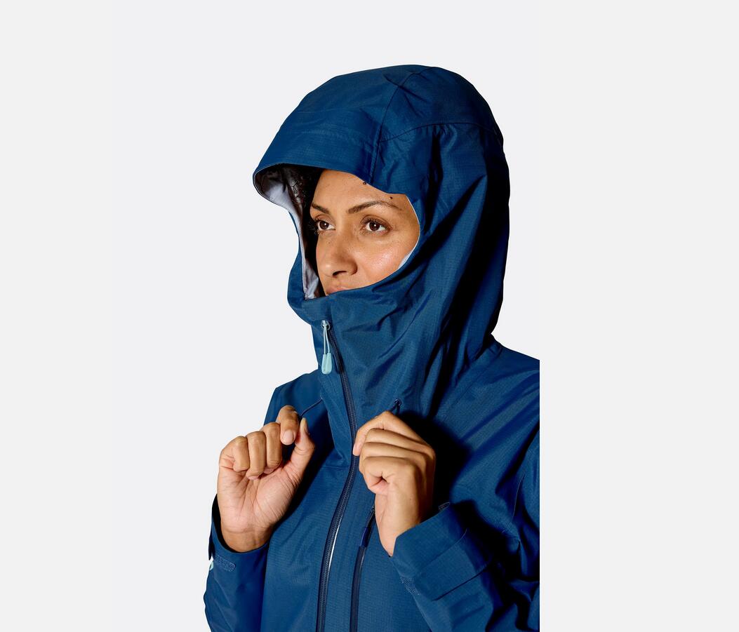 Veste imperméable - montagne - femme - firewall - marine 4/5