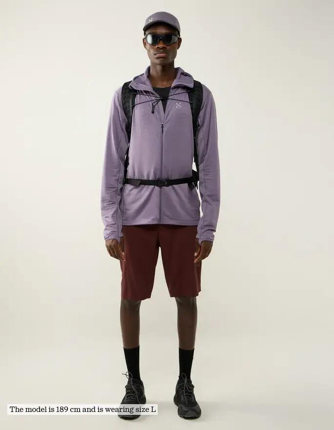 Polaire, randonnée, hommes, L.I.M Mid II, capuche, Deep lilac 4/5