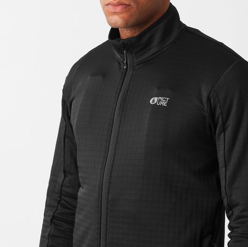 Polaire - ski - homme - légère respirante - bake grid fz - noir 4/5