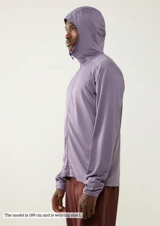 Polaire, randonnée, hommes, L.I.M Mid II, capuche, Deep lilac 3/5