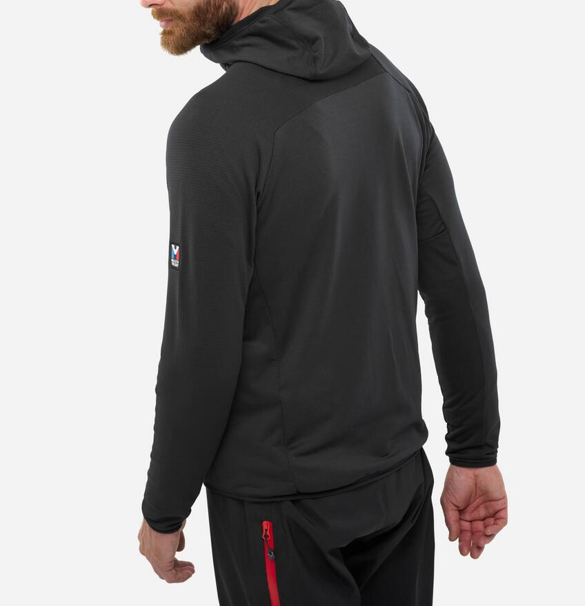 Polaire - montagne - homme - lightgrid, capuche - noir 4/5