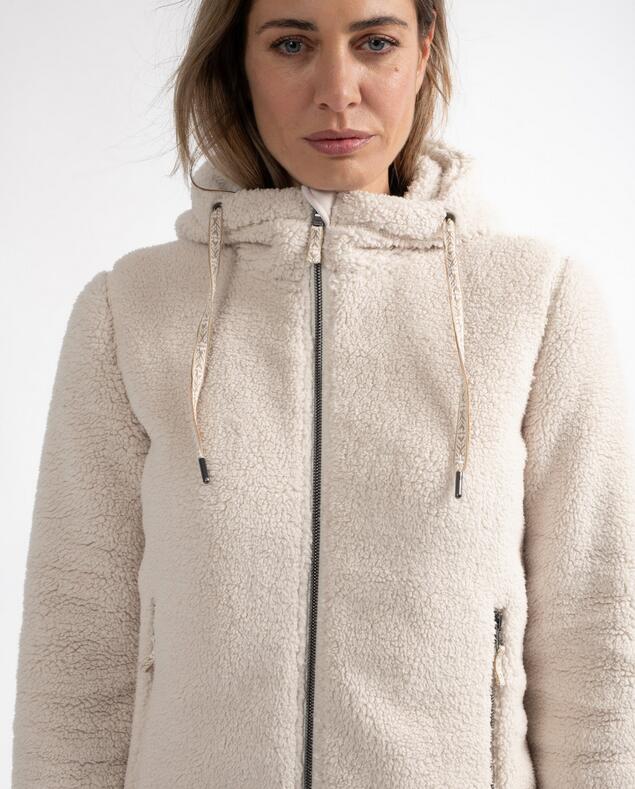 Polaire - montagne - femme - col zippé cintrée - reckon - beige 5/5