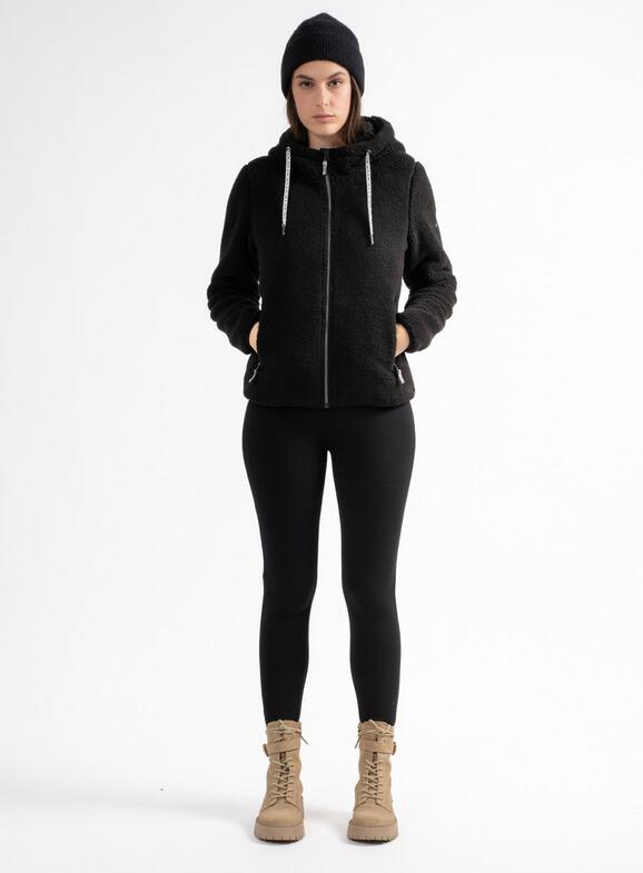 Polaire - Ski/montagne - Femme - Cintrée, Microfibre RECKON - Noir 2/5