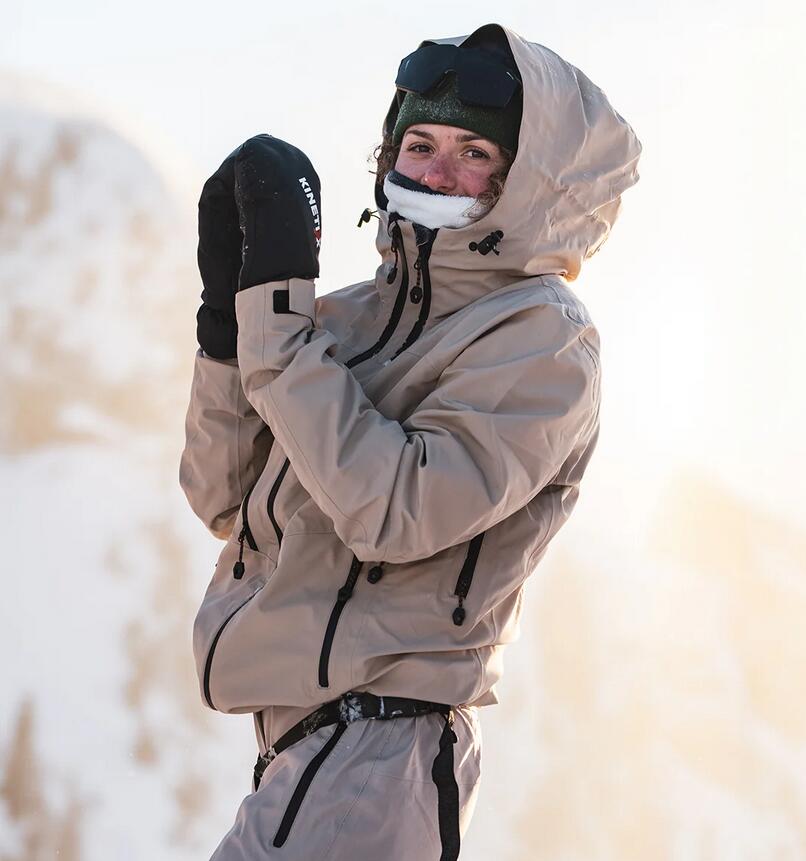 Veste - randonnée - imperméable 3couches - horizon feroce - kaki 2/5