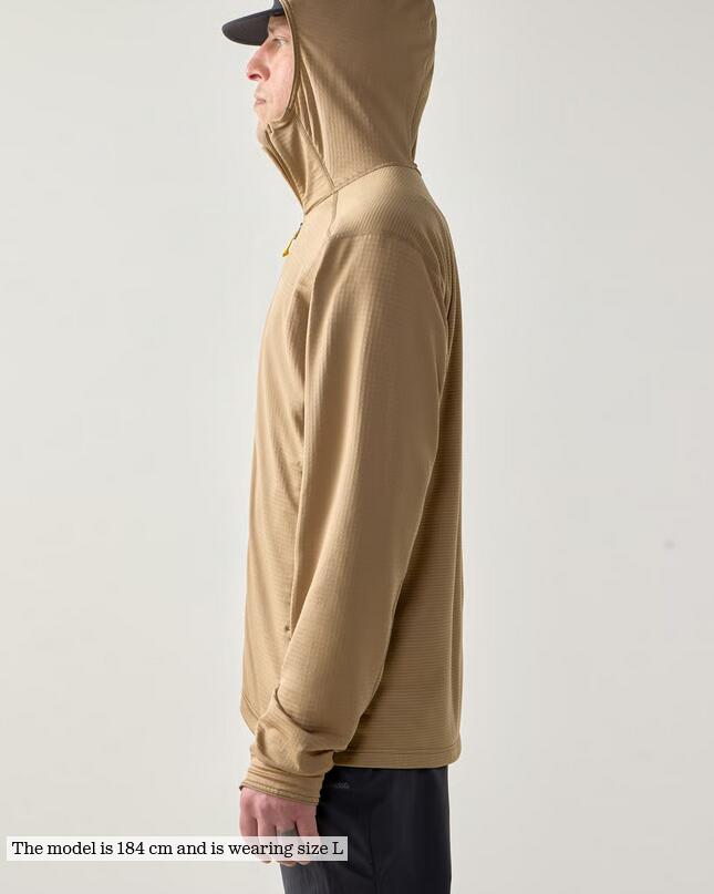 Polaire, randonnée, hommes, légère à capuche, l.i.m mid, taupe 2/5