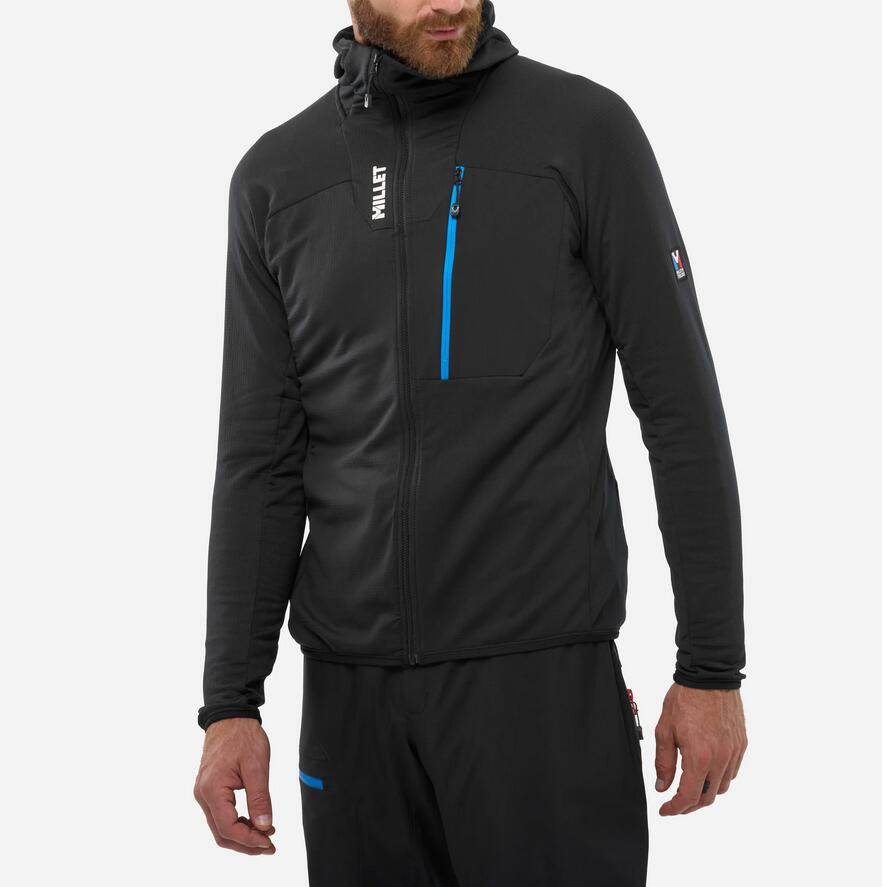Polaire - montagne - homme - lightgrid, capuche - noir 3/5