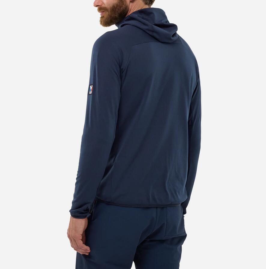 Polaire - alpinisme - hommes - respirante - lightgrid - bleu 3/4