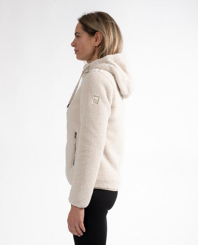 Polaire - montagne - femme - col zippé cintrée - reckon - beige 3/5