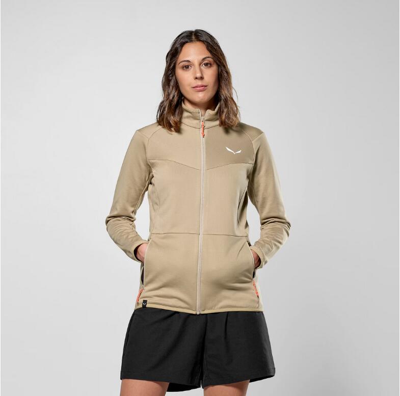 Veste polaire - Randonnée - Femmes - Polarlite Grid, coupe athlétique, beige 2/5