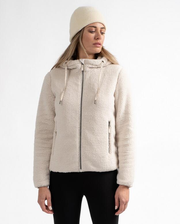 Polaire - montagne - femme - col zippé cintrée - reckon - beige 2/5