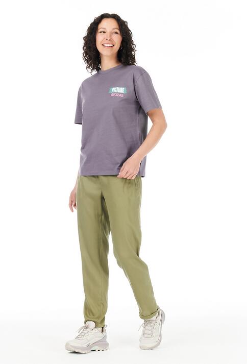 T-shirt femme - Lifestyle - Coton bio, imprimé - Castura - Violet. 3/5