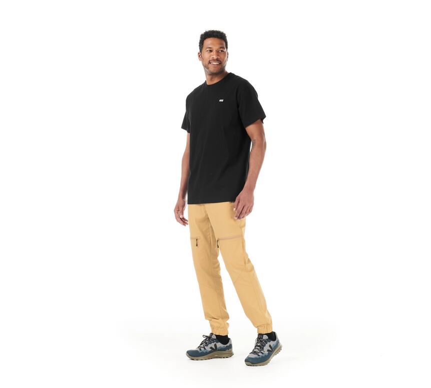 T-shirt - Lifestyle outdoor - Hommes - Coton bio épais - Yorra - Noir 2/4