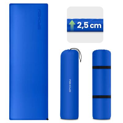 Zelfopblaasbare slaapmat 180x50 cm blauw r-value 3.6