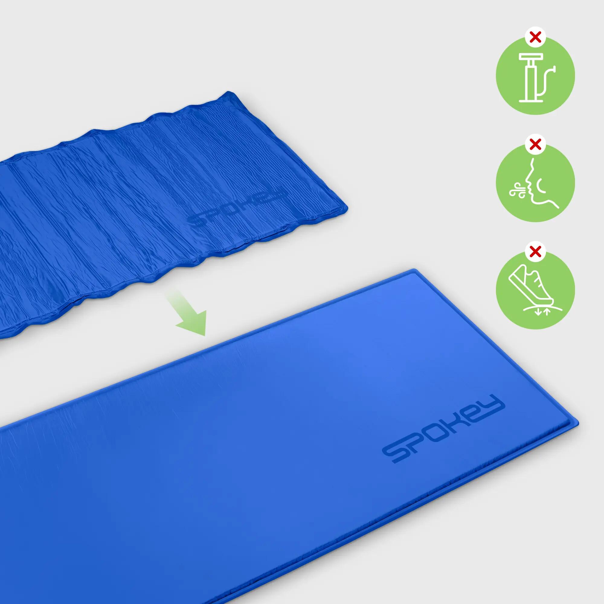 Zelfopblaasbare slaapmat 180x50 cm blauw R-Value 3.6 2/15