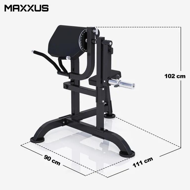 Banca Scott, banca biceps curl 2 in 1 Pro, negru, Maxxus