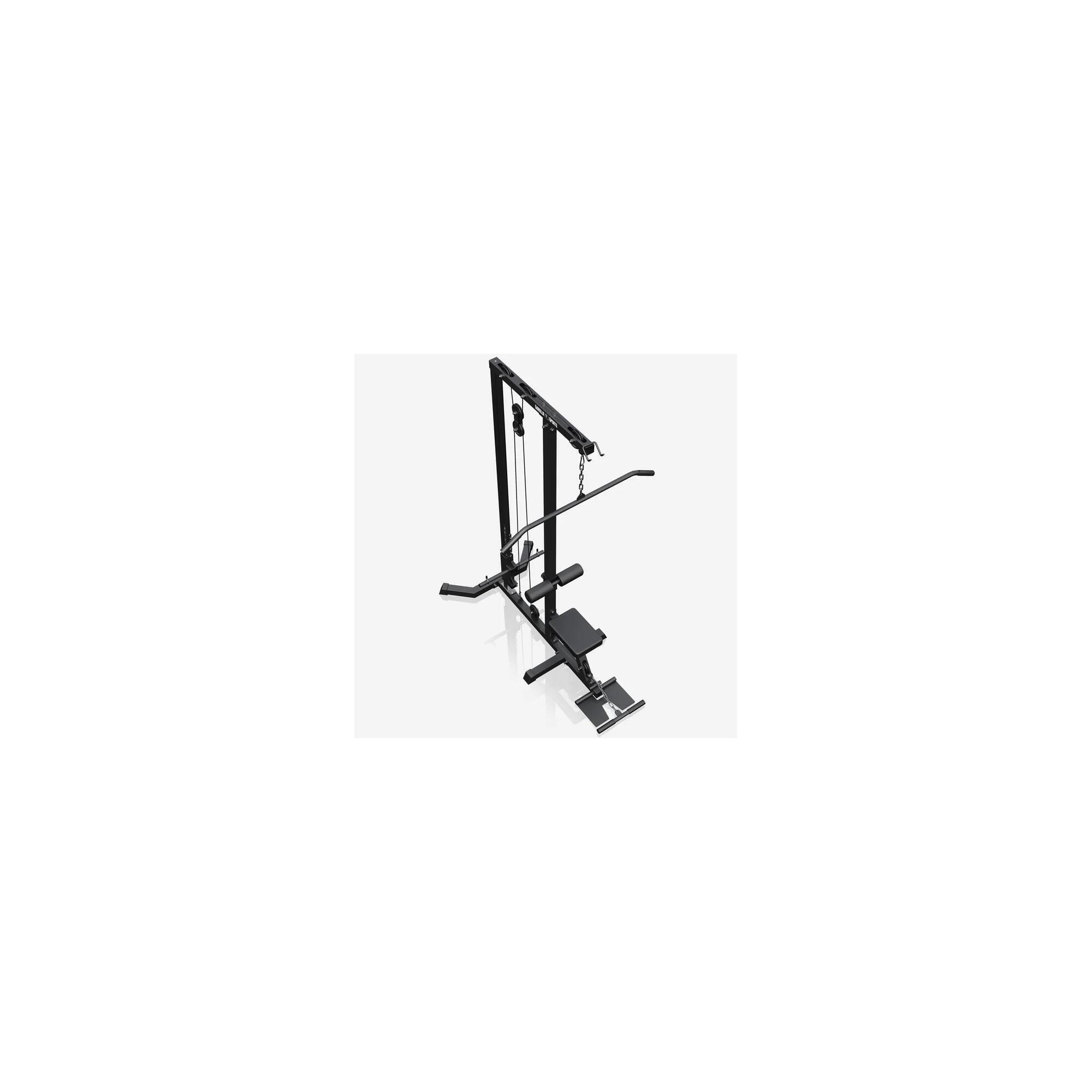Statie lat pull-down alb/negru Gorilla Sports Ro
