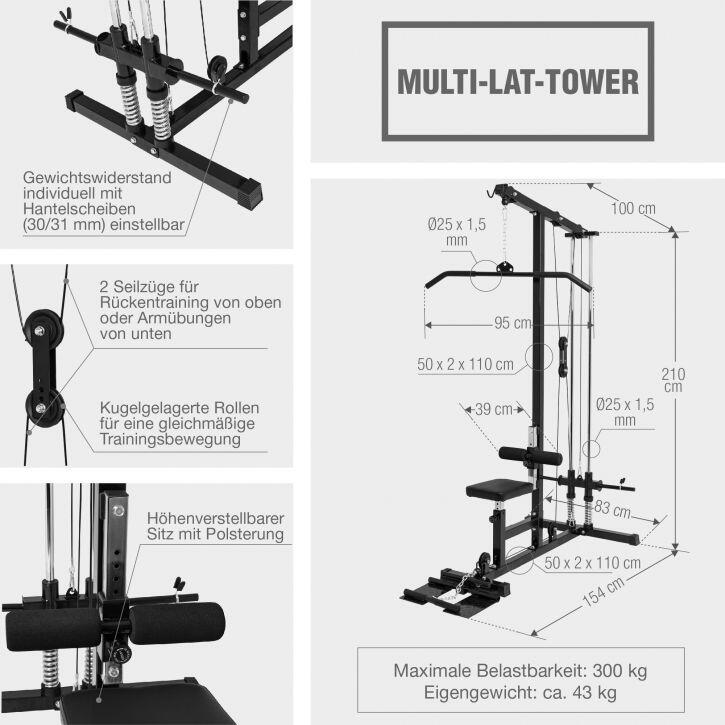 Multi-Lat-Tower in Schwarz 3/7