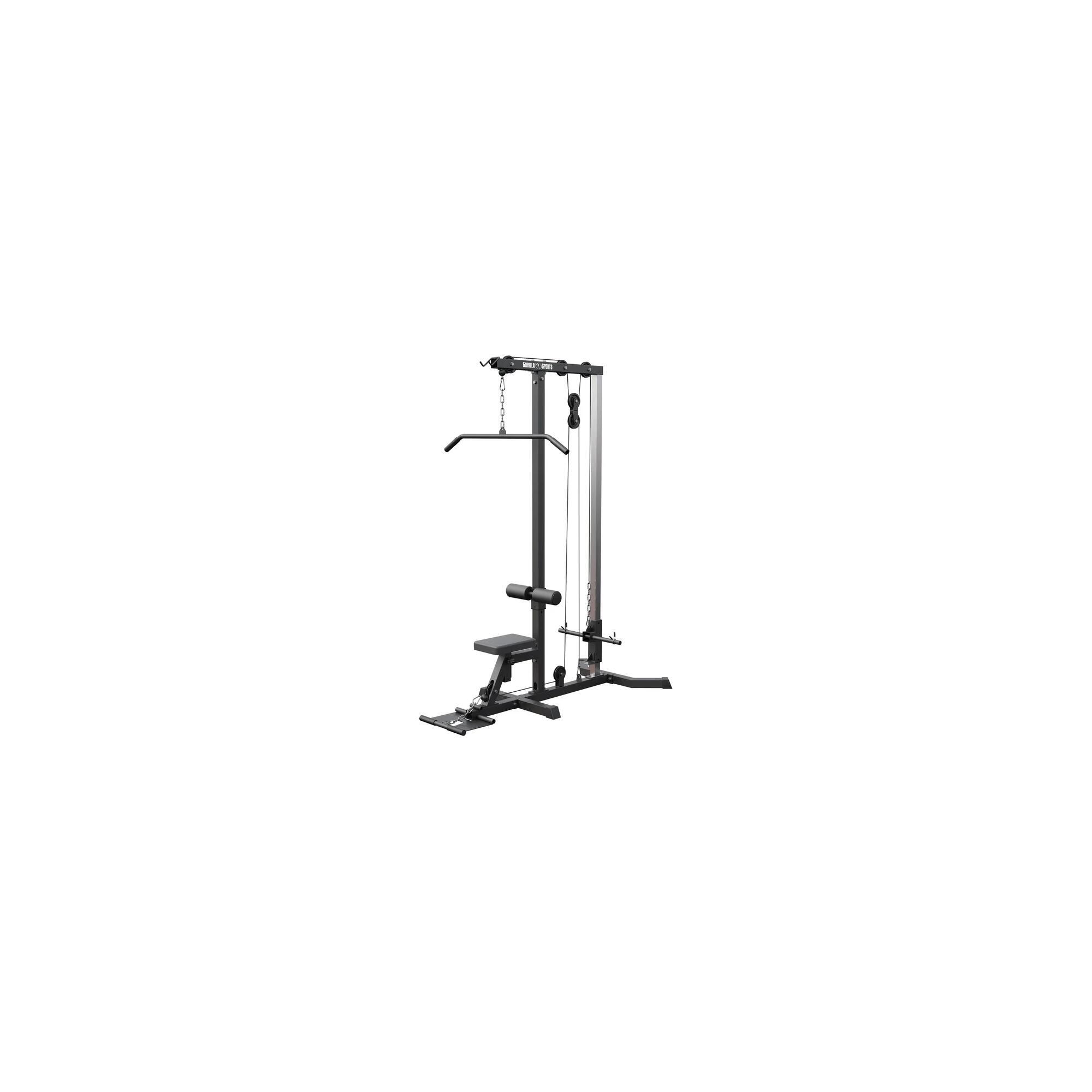 Statie lat pull-down alb/negru Gorilla Sports Ro