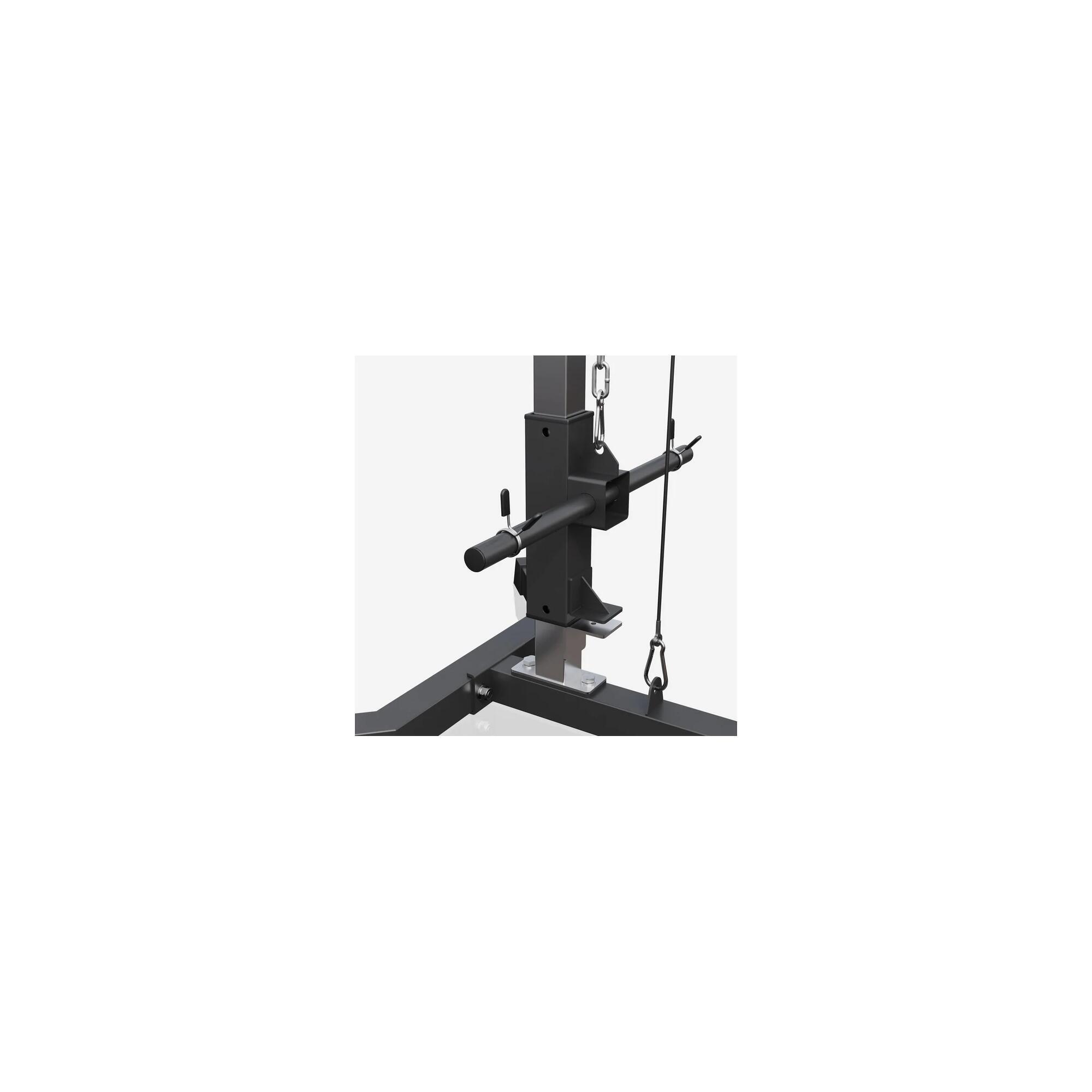Statie lat pull-down alb/negru Gorilla Sports Ro