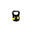 Kettlebell, MOVIT® de 4 kg, negru/galben