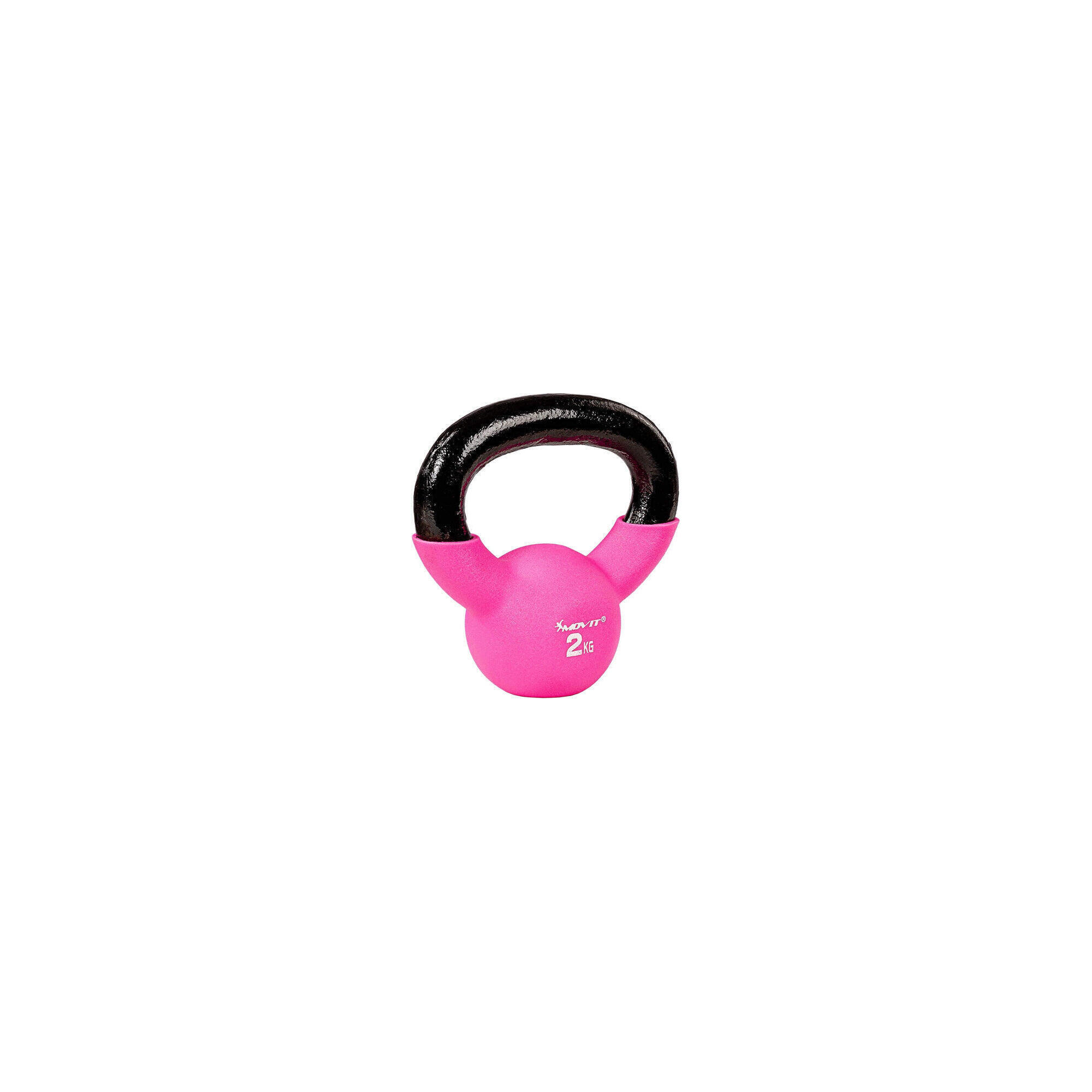 Kettlebell profesional, MOVIT®, 2 kg, fonta, roz
