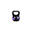 Gantera Kettlebell, MOVIT®, 6kg, din fonta, negru/violet