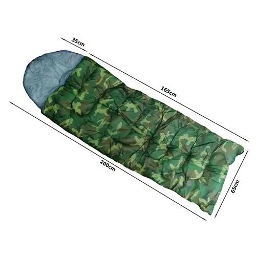 Turista hálózsák+paplan, meleg és könnyű, 65 x 165 - 200 cm, terepmintás 12/12