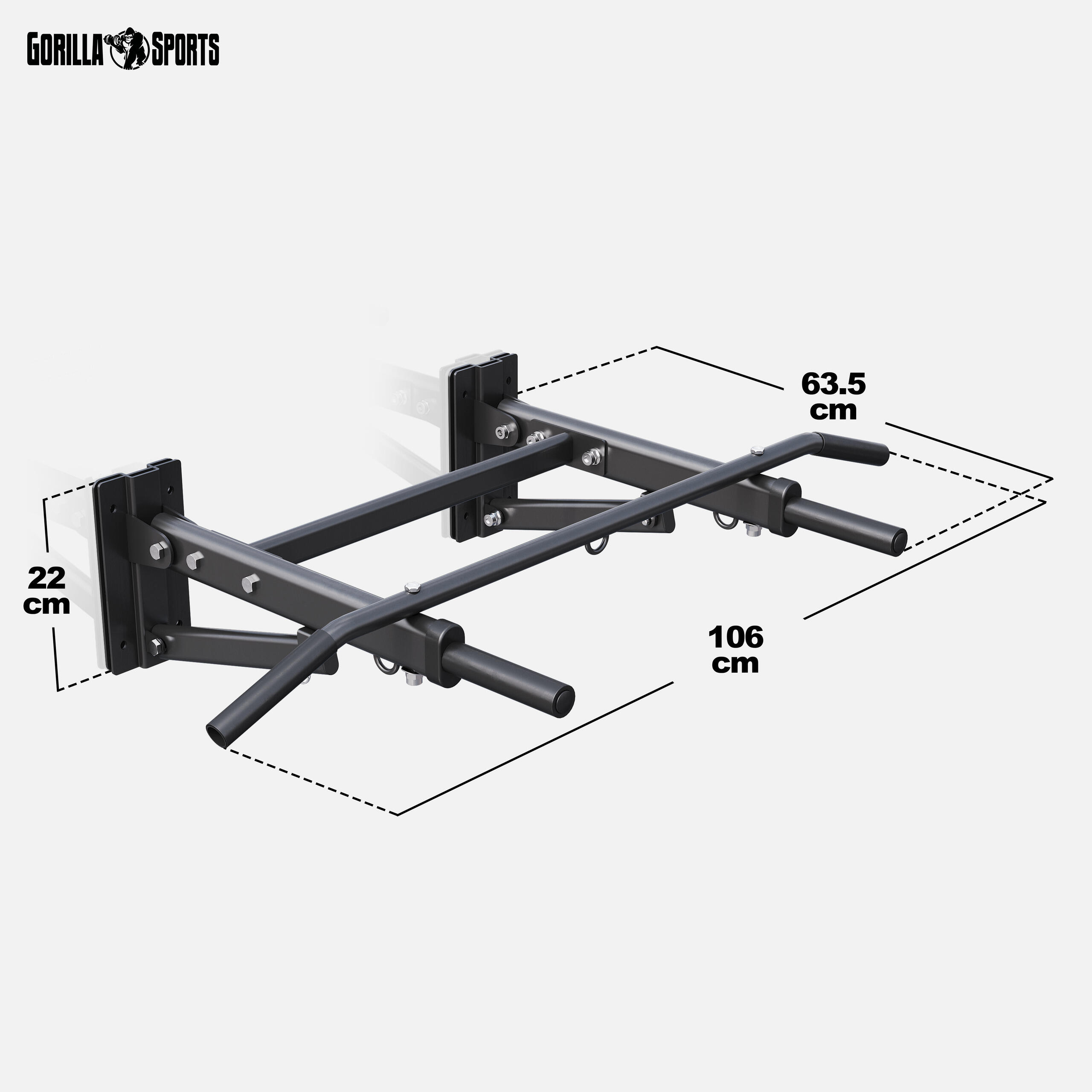 Klimmzugstange - 4in1, mit Boxsack-Halterung, Pull Up Bar, Zuhause Reckstange 2/11