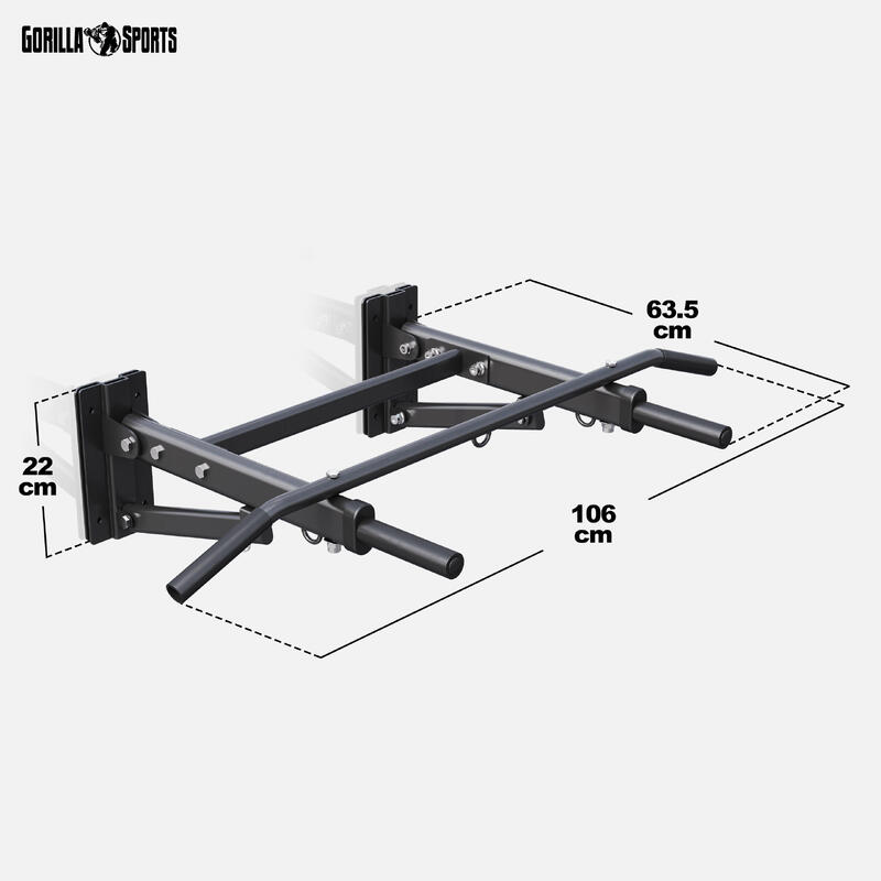 Bara de tractiuni pliabila 4 in 1, Gorilla Sports®