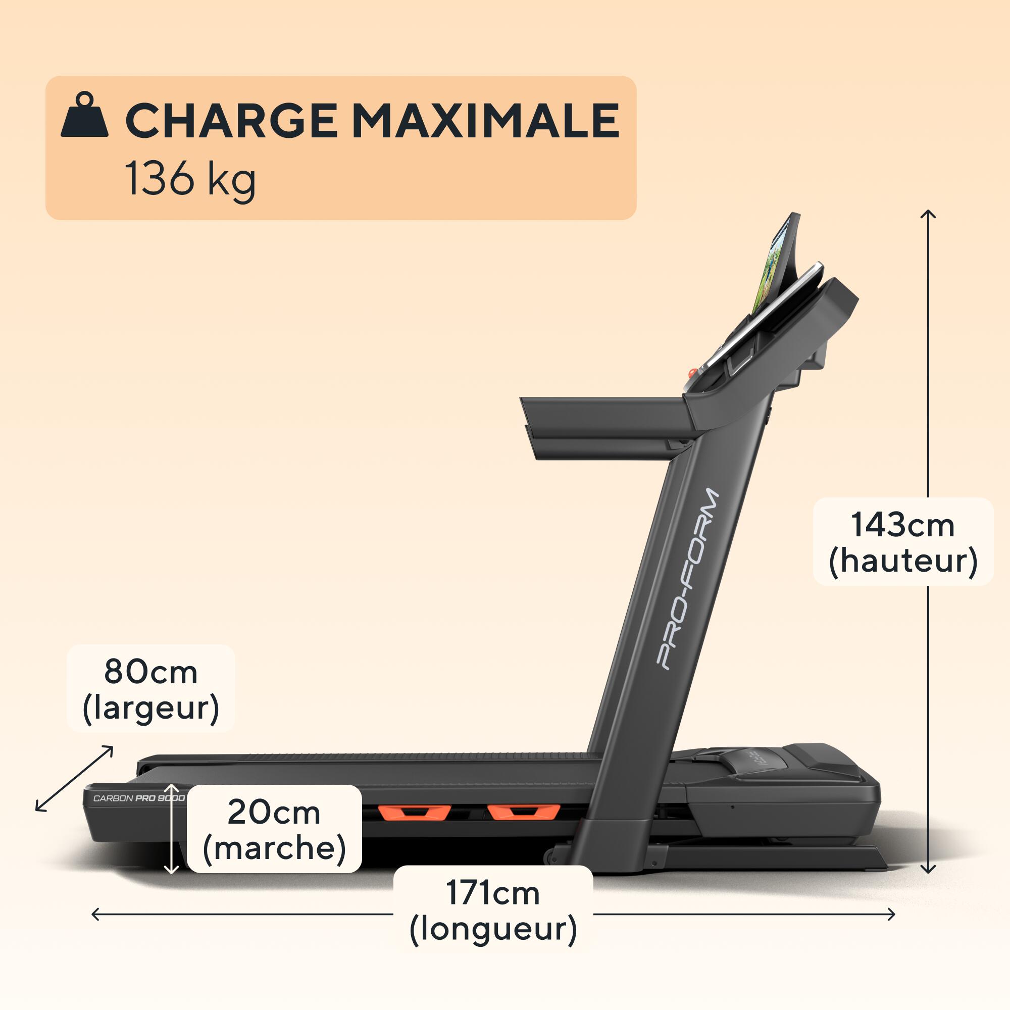 Loopband Carbon TLS / 5” LCD-scherm / 16 km/u 4/7