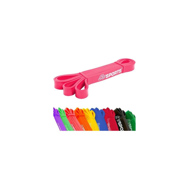 Banda elastica pentru fitness 2 m latex natural roz