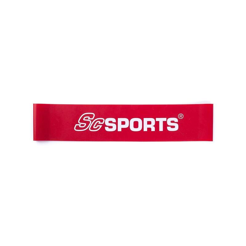 Banda de fitness 50cm elastica din latex natural rosie