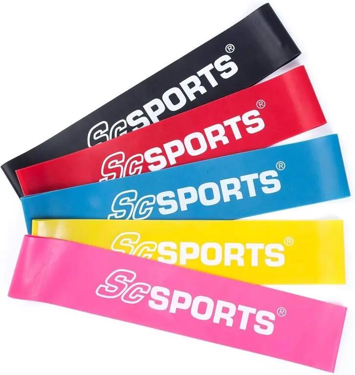 Banda de fitness 50cm elastica din latex natural negru 5/7