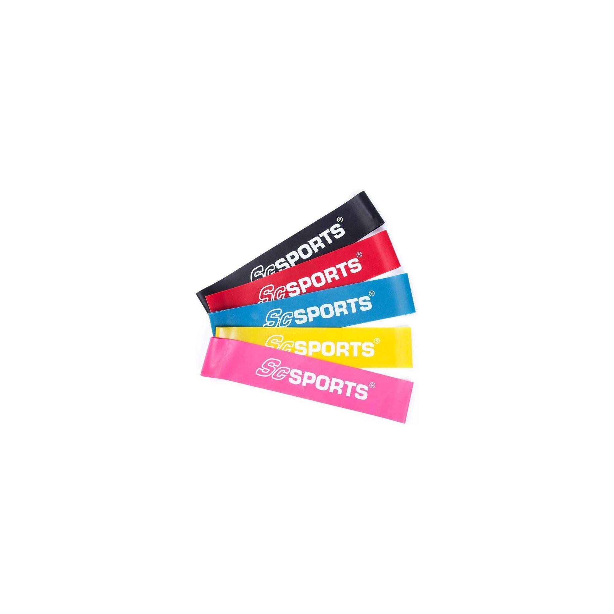 Banda de fitness 50cm elastica din latex natural rosie