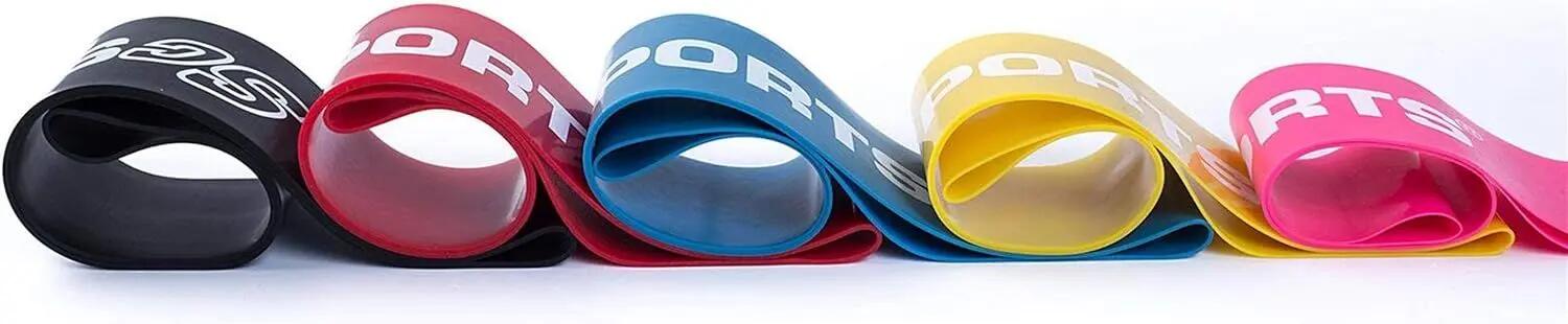 Banda de fitness 50cm elastica din latex natural negru 3/7